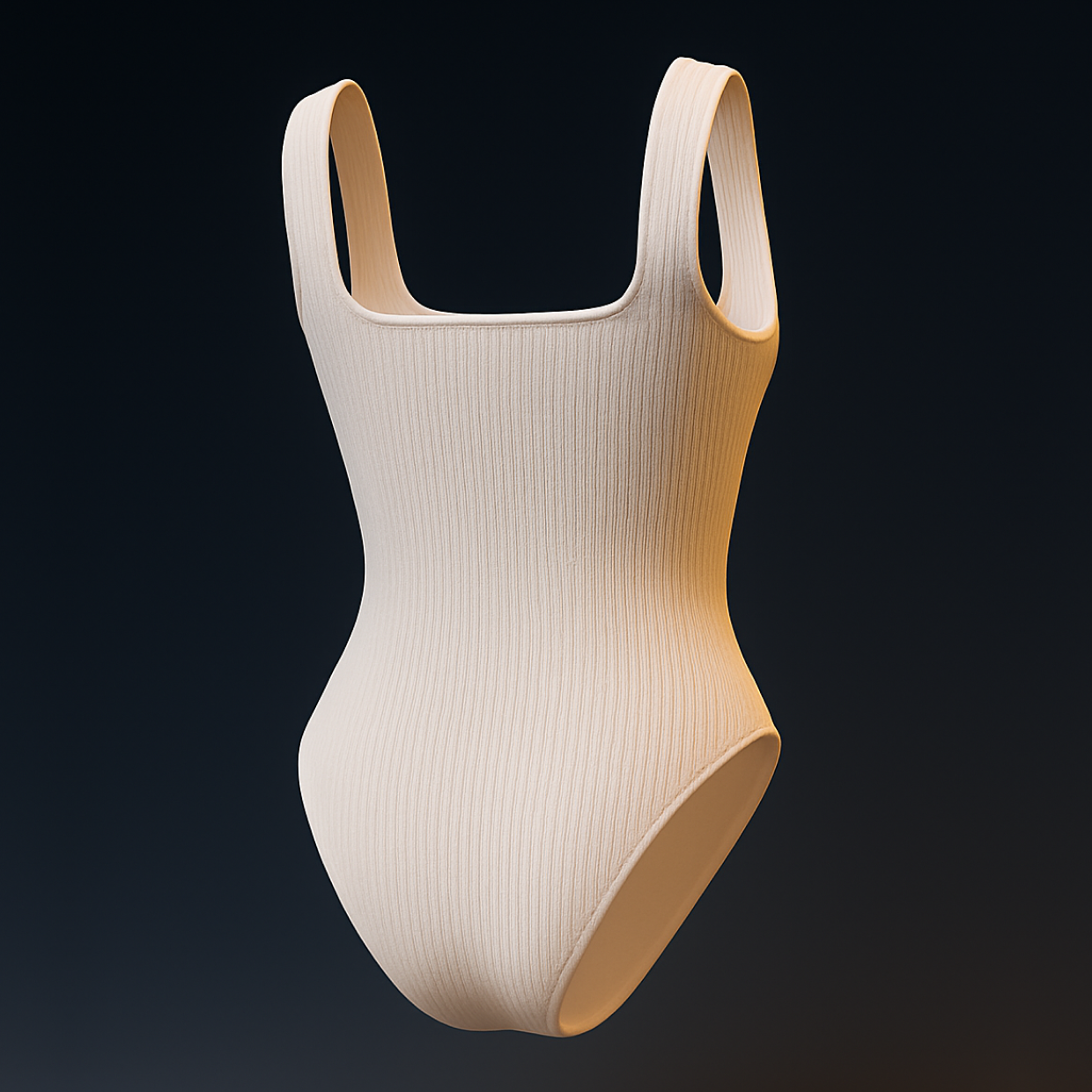 Patrón de Body Básico Cuello Cuadrado en Canalé