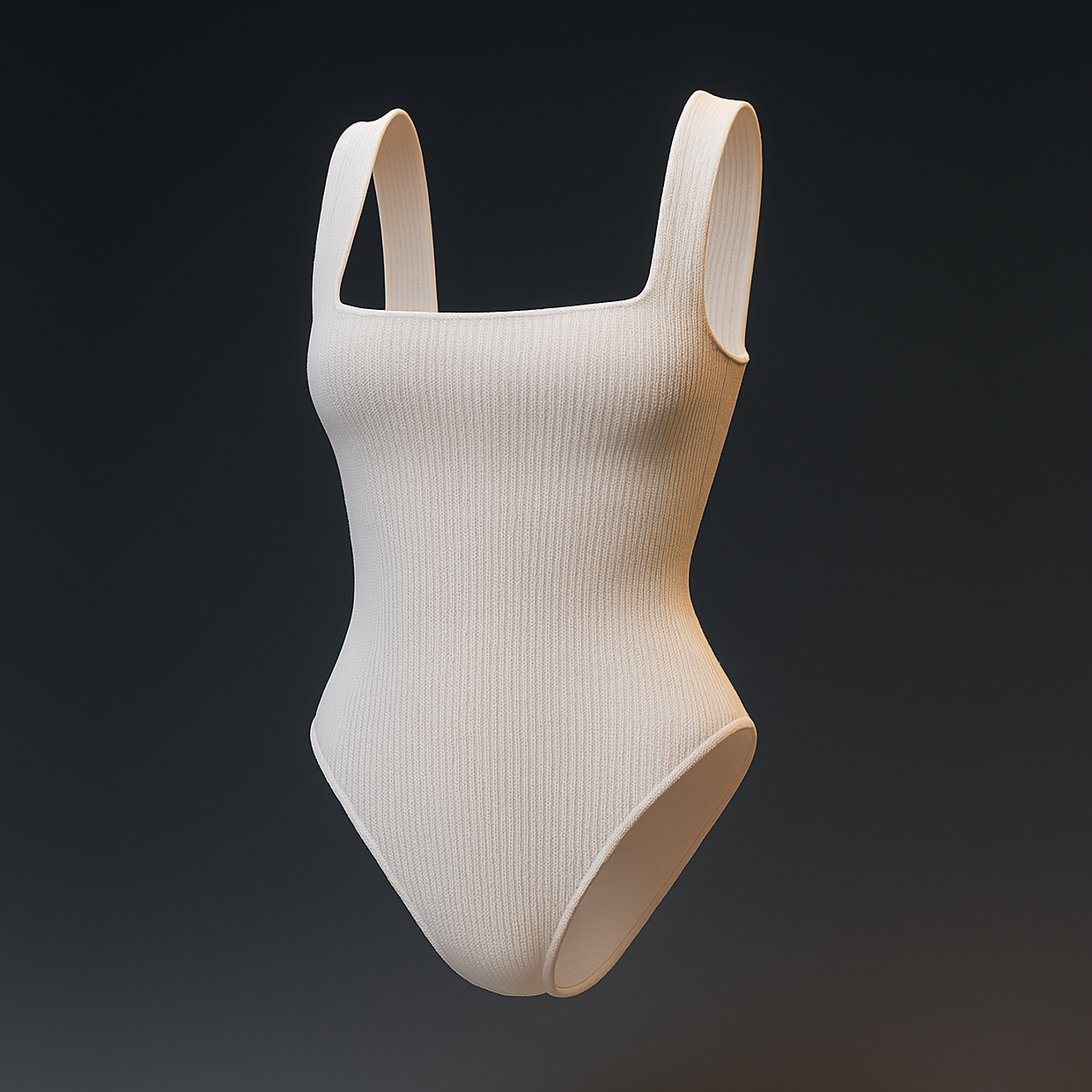 Patrón de Body Básico Cuello Cuadrado en Canalé