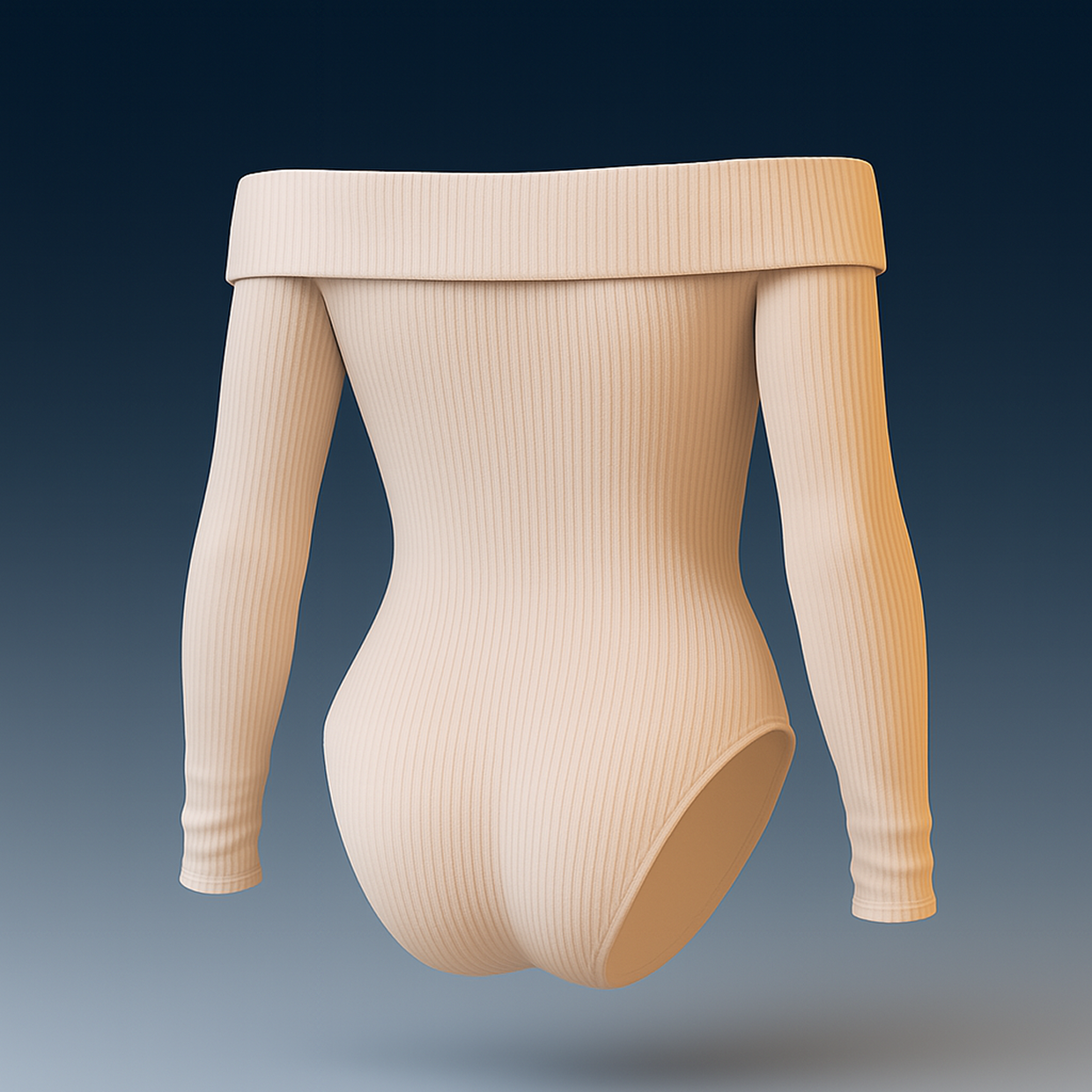 Patrón de Body Manga Larga Off Shoulder