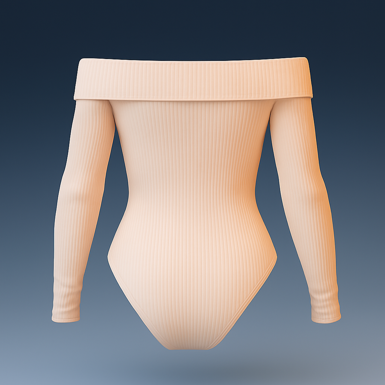 Patrón de Body Manga Larga Off Shoulder