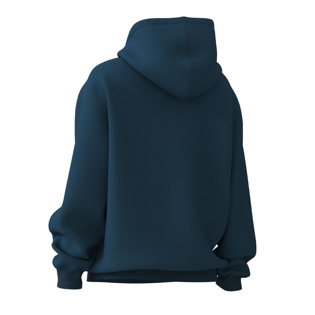 Patrón de Hoodie Oversize Azul Marino