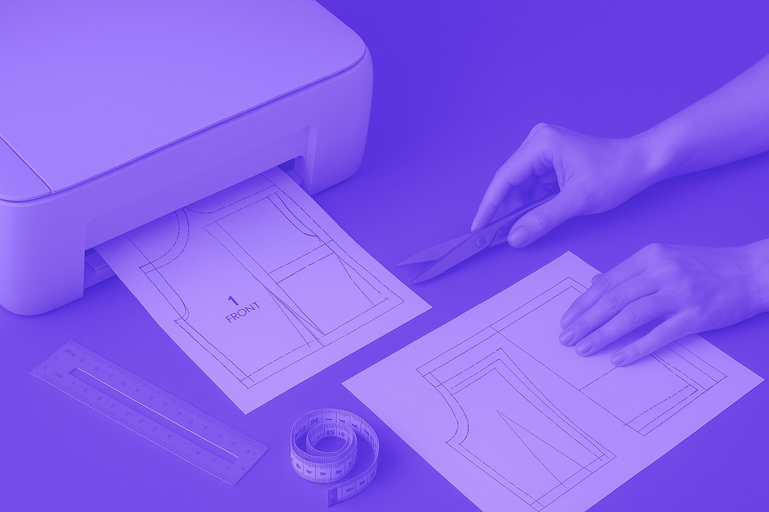 Cómo imprimir patrones de costura digitales: Una guía paso a paso