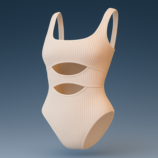 Patrón de Body Cut-Out Geométrico en Canalé