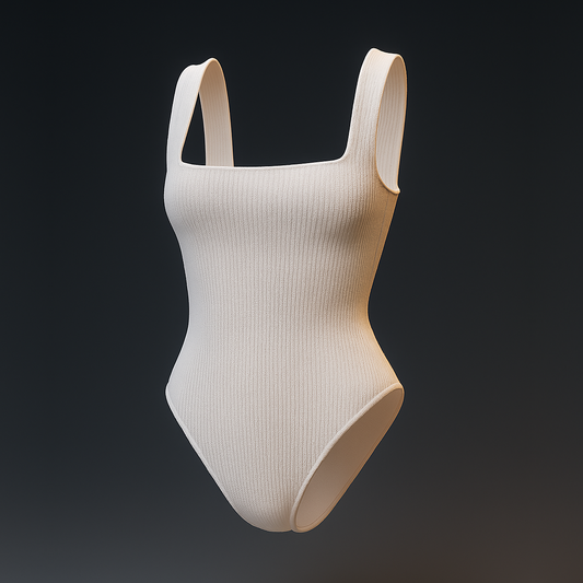 Patrón de Body Básico Cuello Cuadrado en Canalé