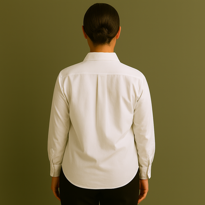 Patrón de Camisa Clásica Blanca Abierta