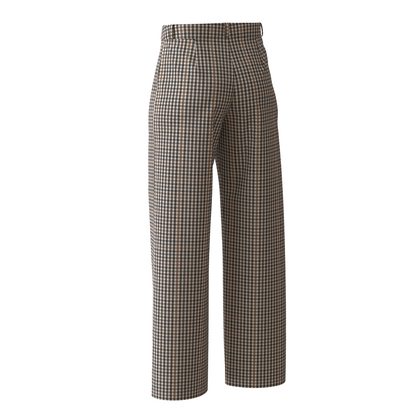 Pantalón Recto Vichy Café