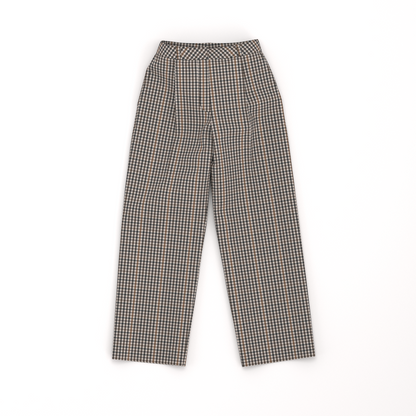 Pantalón Recto Vichy Café