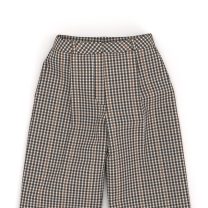 Pantalón Recto Vichy Café