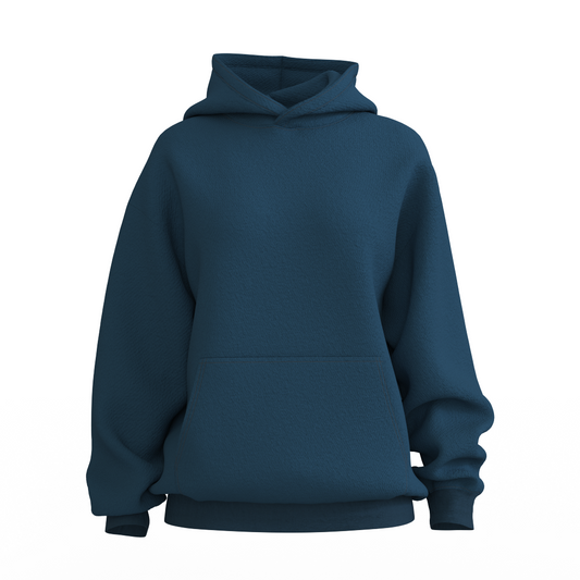 Patrón de Hoodie Oversize Azul Marino