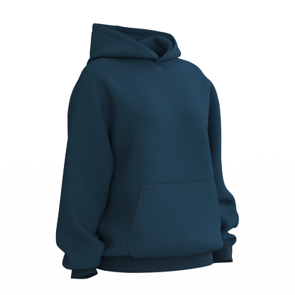 Patrón de Hoodie Oversize Azul Marino