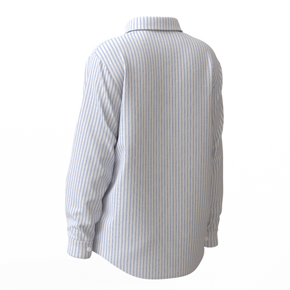 Patrón de Camisa Clásica Blanca Abierta